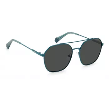 POLAROID Unisex PLD6172SMR8M9 Okulary przeciwsłoneczne kwadratowe Havana Green Polaryzowane UV400
