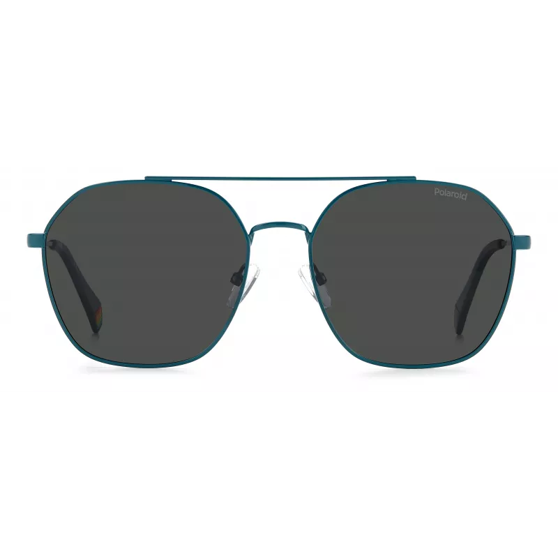 POLAROID Unisex PLD6172SMR8M9 Okulary przeciwsłoneczne kwadratowe Havana Green Polaryzowane UV400