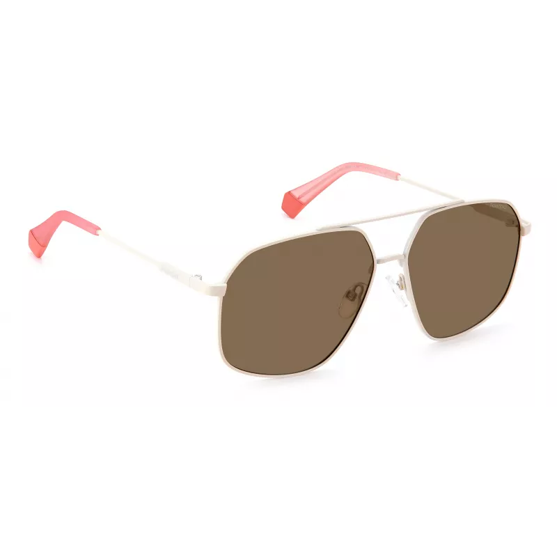 POLAROID Unisex PLD6173S10ASP Okulary przeciwsłoneczne - Prostokątna czarna oprawka, szare soczewki polaryzacyjne 58mm