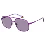 POLAROID Unisex PLD6173SB3V Okulary przeciwsłoneczne prostokątne - czarna oprawka, szare szkła