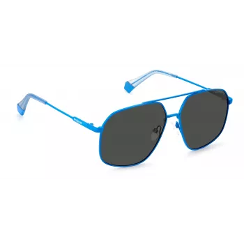 POLAROID Unisex PLD6173SMVUM9 Okulary przeciwsłoneczne - czarna oprawka, szare soczewki polaryzacyjne, 58 mm