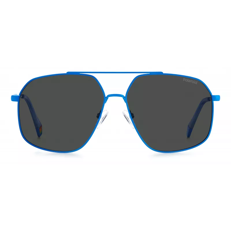POLAROID Unisex PLD6173SMVUM9 Okulary przeciwsłoneczne - czarna oprawka, szare soczewki polaryzacyjne, 58 mm