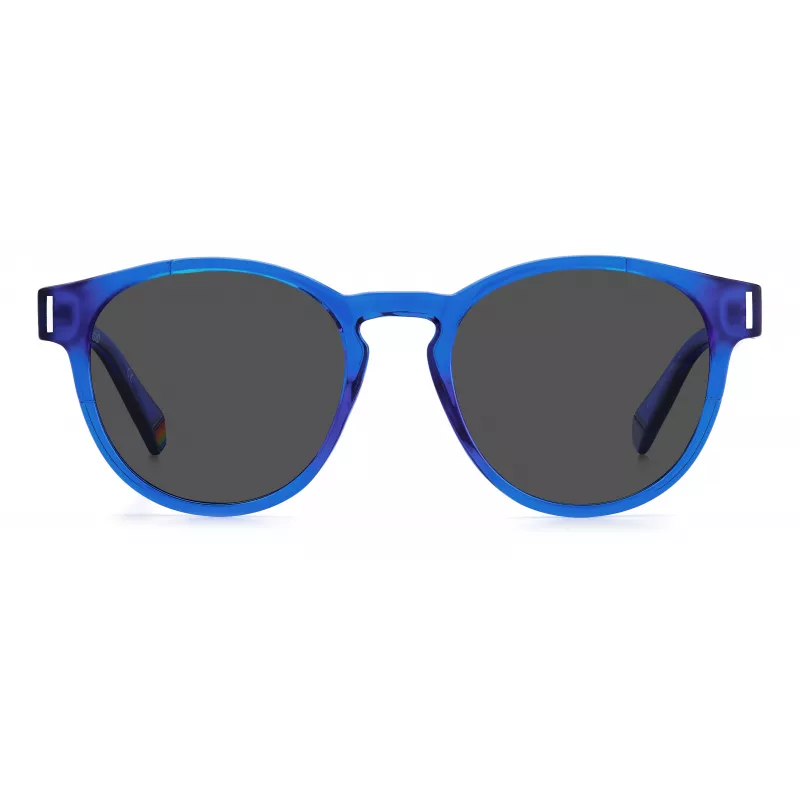 POLAROID Unisex PLD6175SPJPC3 Okulary przeciwsłoneczne prostokątne - czarna oprawka, szare soczewki polaryzacyjne 51mm