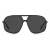 POLAROID Unisex PLD6182SKB7M9 Okulary przeciwsłoneczne prostokątne czarne/szare 59mm