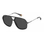 POLAROID Unisex PLD6182SKB7M9 Okulary przeciwsłoneczne prostokątne czarne/szare 59mm