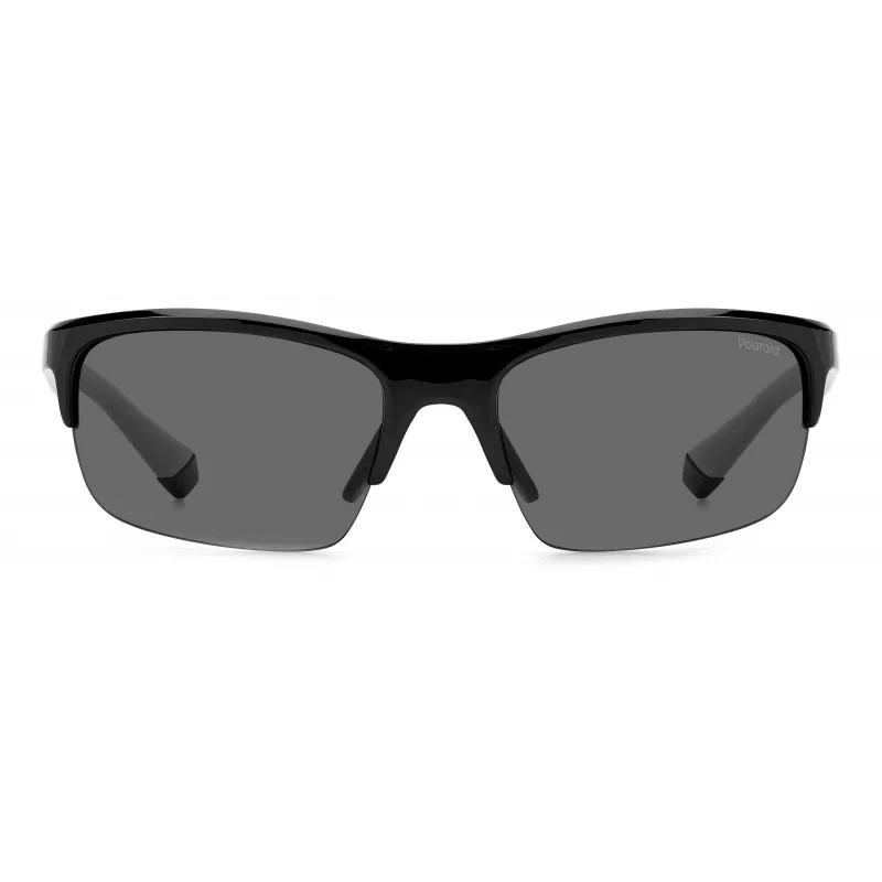 POLAROID Unisex PLD7042S08AM9 Okulary przeciwsłoneczne - Oprawka matowa czerń, soczewki szare polaryzowane, 64mm