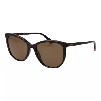 POLAROID Damskie PLD4138S55086 Okulary Przeciwsłoneczne Kwadratowe Havana Grey 55mm
