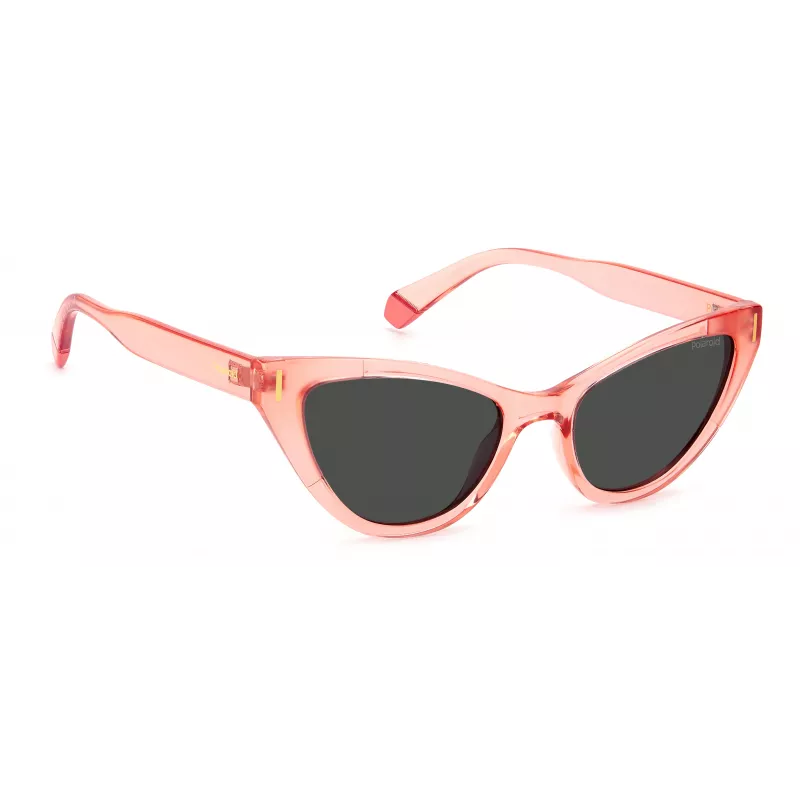 POLAROID Women's PLD6174S9R6M9 Rectangular Polarized Sunglasses Havana Brown 52mm