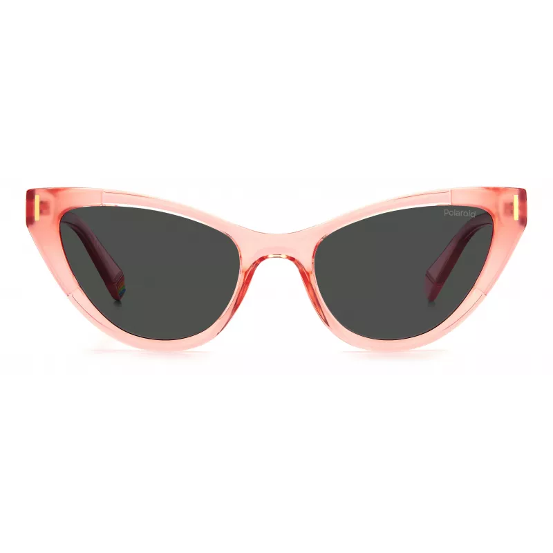 POLAROID Women's PLD6174S9R6M9 Rectangular Polarized Sunglasses Havana Brown 52mm