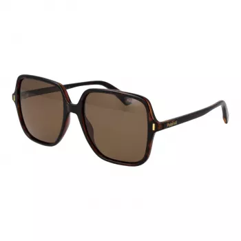 POLAROID Women's PLD6219S56086 Sunglasses - Black Frame Grey Polarized Lens 56mm