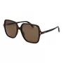 POLAROID Women's PLD6219S56086 Sunglasses - Black Frame Grey Polarized Lens 56mm