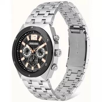 Zegarek męski POLICE Quartz Analog P15995JSTU61M 46mm Stal nierdzewna Gunmetal Grey