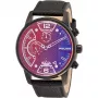 Zegarek męski POLICE Quartz Analog PEWJF2203306S 45mm Stalowa koperta Czarny skórzany pasek