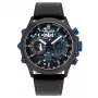 Zegarek męski POLICE Quartz Analog PL16018JSU02 48mm Niebieska tarcza Skórzany pasek