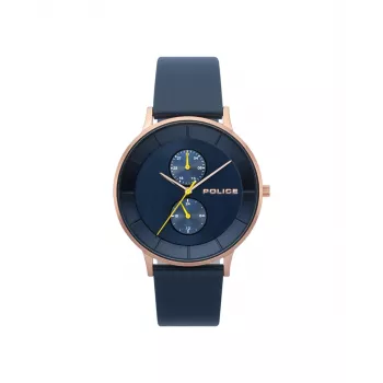 Zegarek męski Police Quartz Analogue R1451293002 42mm Czarna tarcza Skórzany pasek