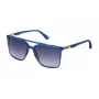 Police Męskie Okulary Przeciwsłoneczne Prostokątne SPL363560955 - Czarna Oprawka Acetatowa, Szare Soczewki Poliwęglanowe, Ochrona UV400