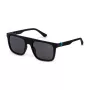 POLICE Męskie okulary przeciwsłoneczne prostokątne SPLF61-55U28F - Oprawka acetatowa Havana/Brąz, brązowe soczewki poliwęglanowe, 55/19/145 mm, ochrona UV400