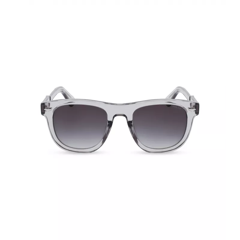 POLICE Męskie Okulary Przeciwsłoneczne Prostokątne SPLL87M5203GU Havana Oprawa Acetatowa Zielone Soczewki Poliwęglanowe 52mm