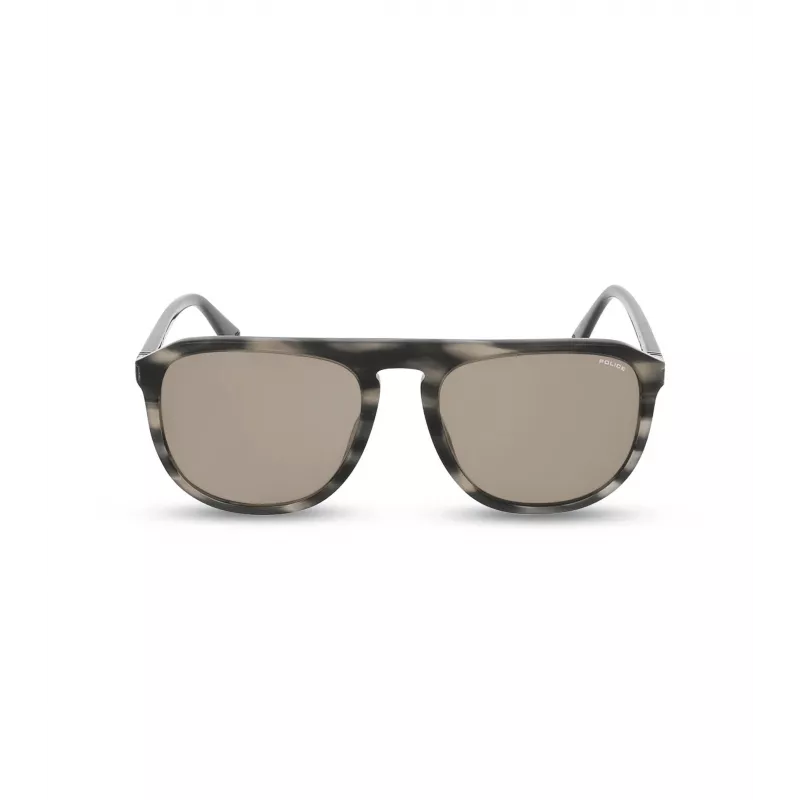 Okulary przeciwsłoneczne POLICE męskie SPLE06-5606K3 prostokątna oprawka acetatowa UV400
