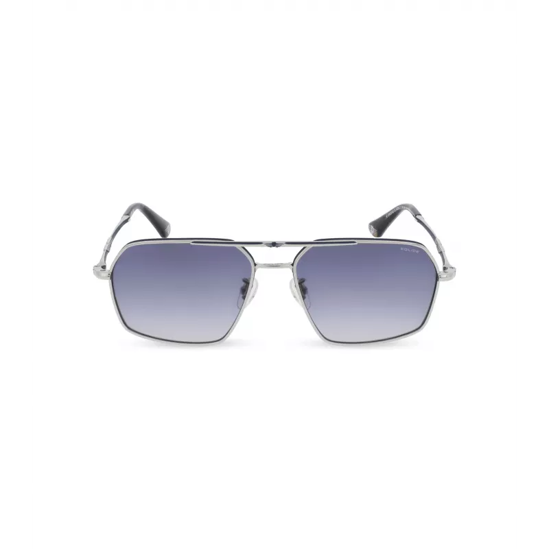 Okulary przeciwsłoneczne POLICE męskie SPLL86M580F94 Dark Havana kwadratowa oprawka acetatowa szare soczewki gradientowe UV400 58/16/145 mm