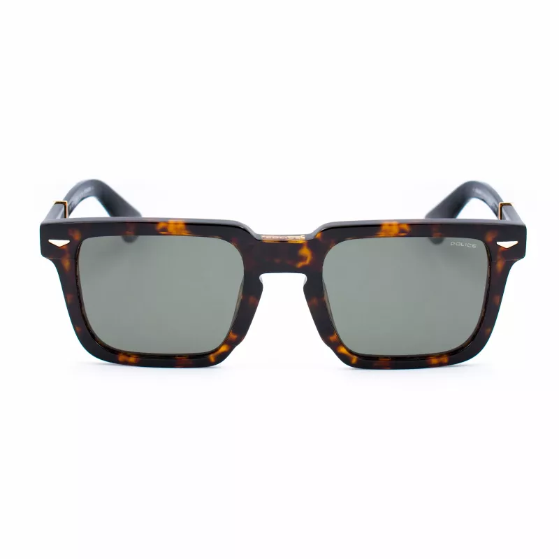 Okulary przeciwsłoneczne Police męskie SPLL88-520722 - oprawka acetatowa, soczewki poliwęglanowe, ochrona UV