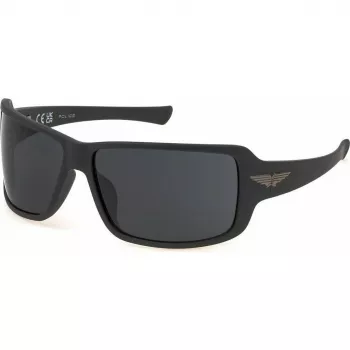 Okulary przeciwsłoneczne POLICE męskie SPLN37M650I41 Pilot Prostokątne Oprawka metalowa Kolor gunmetal Soczewki szare 65mm