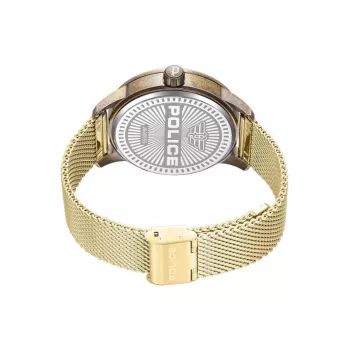 Zegarek męski POLICE Blaze Collection PEWJG0005504 44mm Koperta ze stali nierdzewnej Czarny pasek skórzany Analogowy Kwarcowy