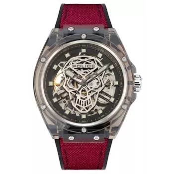Zegarek męski Police PEWGR1592401 44mm Stal nierdzewna Czarna skóra Kwarcowy
