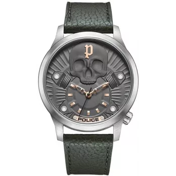 Zegarek męski POLICE PEWJA2227703 46mm Czarna tarcza Skórzany pasek