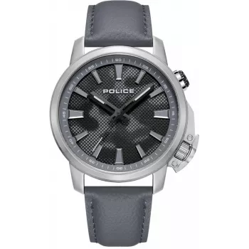 Zegarek męski POLICE PEWJD2202702 44mm Niebieska tarcza Brązowy pasek skórzany