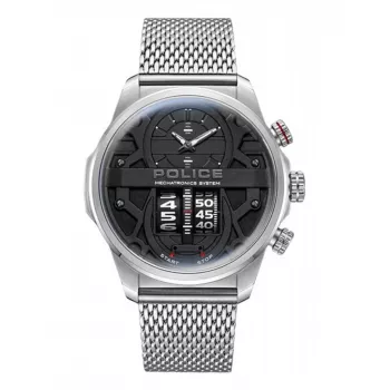 Zegarek męski Police Ranger II PEWJG0006504 44mm Niebieska tarcza Brązowa skóra