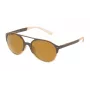 POLICE SPL163557ESG Unisex Okulary Przeciwsłoneczne Prostokątne Oprawka Havana Acetat Soczewki Zielone Poliwęglan 55/19/140 mm UV400