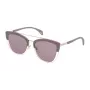 POLICE SPL618300X Damskie okulary przeciwsłoneczne prostokątne - czarna oprawka acetatowa, szare soczewki poliwęglanowe, ochrona UV400 - 54/19/140 mm