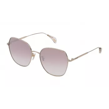 Okulary przeciwsłoneczne POLICE SPL93357SNCX dla kobiet - oprawka Havana z acetatu, brązowe soczewki poliwęglanowe, 57 mm