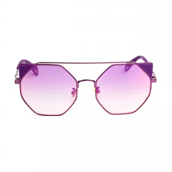 POLICE SPLA95568TNV Damskie okulary przeciwsłoneczne typu kocie oko - czarna oprawka, szare gradientowe szkła 56mm