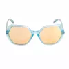 POLICE SPLA9858VA1A Damskie okulary przeciwsłoneczne prostokątne - czarna oprawka acetatowa, szare szkła 58mm