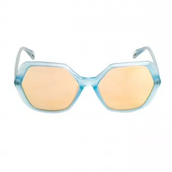 POLICE SPLA9858VA1A Damskie okulary przeciwsłoneczne prostokątne - czarna oprawka acetatowa, szare szkła 58mm