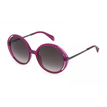 POLICE SPLD36-5407UZ Okulary przeciwsłoneczne damskie Havana Acetate Brązowe soczewki 54mm