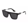 POLICE SPLF71-53700Y Męskie kwadratowe okulary przeciwsłoneczne z acetylanu, czarne/szare 53/21/145 mm