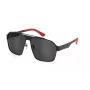 POLICE SPLL08M638YZP Męskie okulary przeciwsłoneczne prostokątne czarno-szare 63/13/140 mm