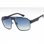 POLICE SPLL08M63S72P Męskie okulary przeciwsłoneczne kwadratowe - czarna oprawka, szare soczewki polaryzacyjne - szerokość soczewki 63 mm