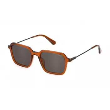 POLICE SPLL10-520W45 Okulary przeciwsłoneczne męskie Havana oprawka szare szkła 52mm