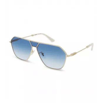 POLICE SPLL89-620300 Męskie okulary przeciwsłoneczne pilot - błyszcząca czarna oprawka, soczewki w kolorze dymnego szarego, 62 mm