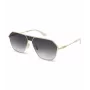 POLICE SPLL89-62300Y Męskie okulary przeciwsłoneczne prostokątne - czarna oprawka, szare szkła 62mm