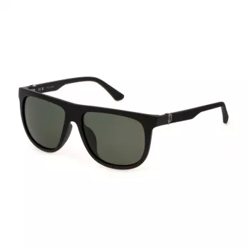 POLICE SPLN33E59U28P Okulary przeciwsłoneczne męskie Havana Brązowa oprawka Niebieskie soczewki polaryzacyjne 59mm