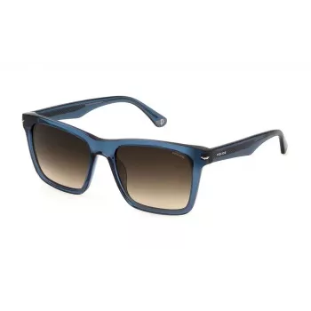 POLICE SPLN35M550955 Okulary przeciwsłoneczne męskie Havana oprawka acetatowa brązowe szkła 55/19/145 mm