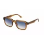 POLICE SPLN36-5206A9 Męskie okulary przeciwsłoneczne prostokątne - czarna oprawka, szare szkła 52mm