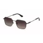 POLICE SPLN41-550568 Męskie prostokątne okulary przeciwsłoneczne, czarna oprawka, szare dymne soczewki, 55mm