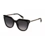 Police SPLN61-540700 Damskie Okulary Przeciwsłoneczne Błyszczący Czarny Szary 54mm