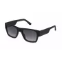 POLICE SPLP23-54U28P Męskie Prostokątne Okulary Przeciwsłoneczne Polaryzacyjne, Czarna Oprawka, Szare Soczewki, 54mm